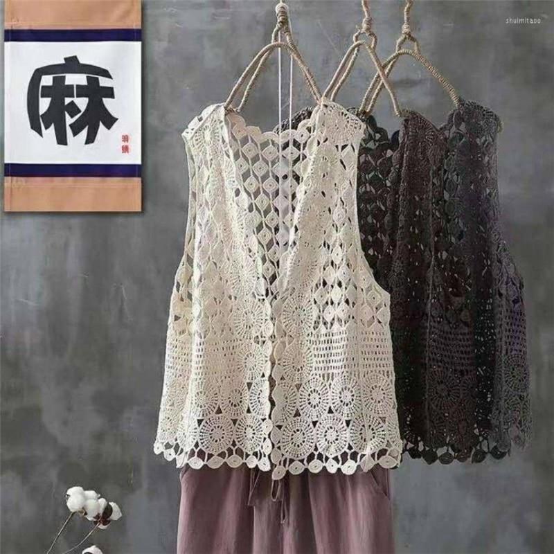 Women's Vests Women Open Stitch Cardigan Cotton Vest Coat Crochet Tops For Womens Casual Loose Lace Shirt Outwear Korean Fashion Clothes, Color 8
Women's Vests Women Open Stitch Cardigan Cotton Vest Coat Crochet Tops For Womens Casual Loose Lace Shirt Outwear Korean Fashion Clothes, Color 8