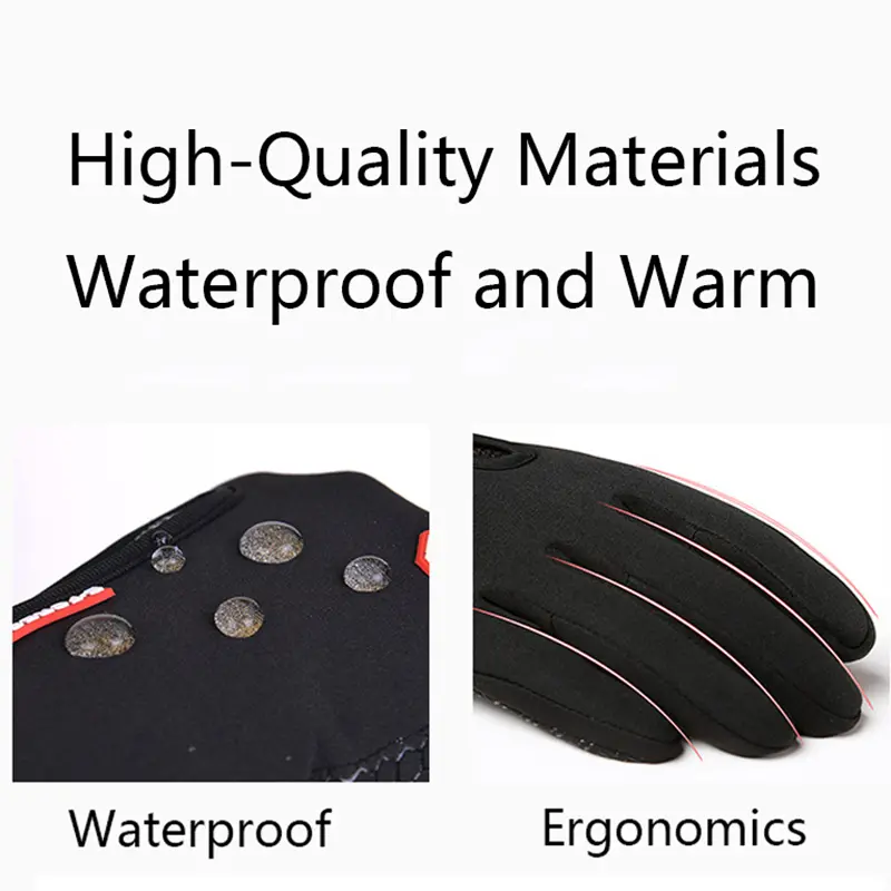 Winter Gloves Men Ladies Touch Screen Warm Outdoor Riding Driving Motorcycle Cold Gloved Windproof Nonslip Unisex Mittens