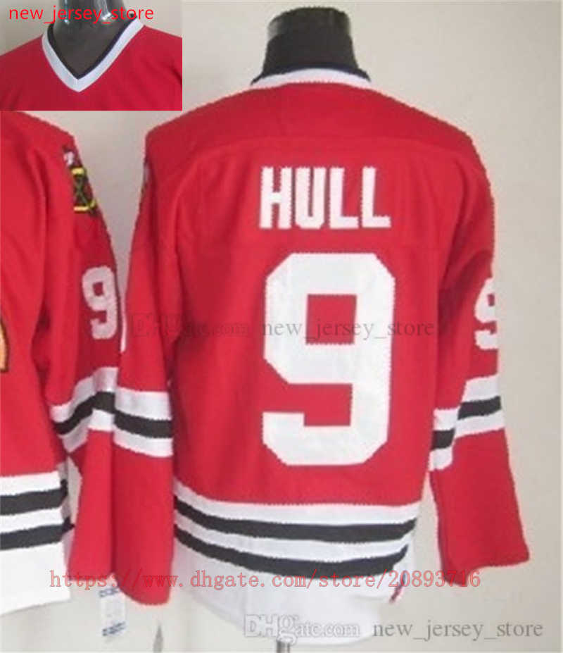 1926-1999 Movie Retro CCM Ice Hockey Jersey Embroidery 9 Bobby Hull 1 Glenn Hall 10 Patrick Sharp 8 Bill Mosienko 38 Ryan Hartman 61 StanleyCup Vintag