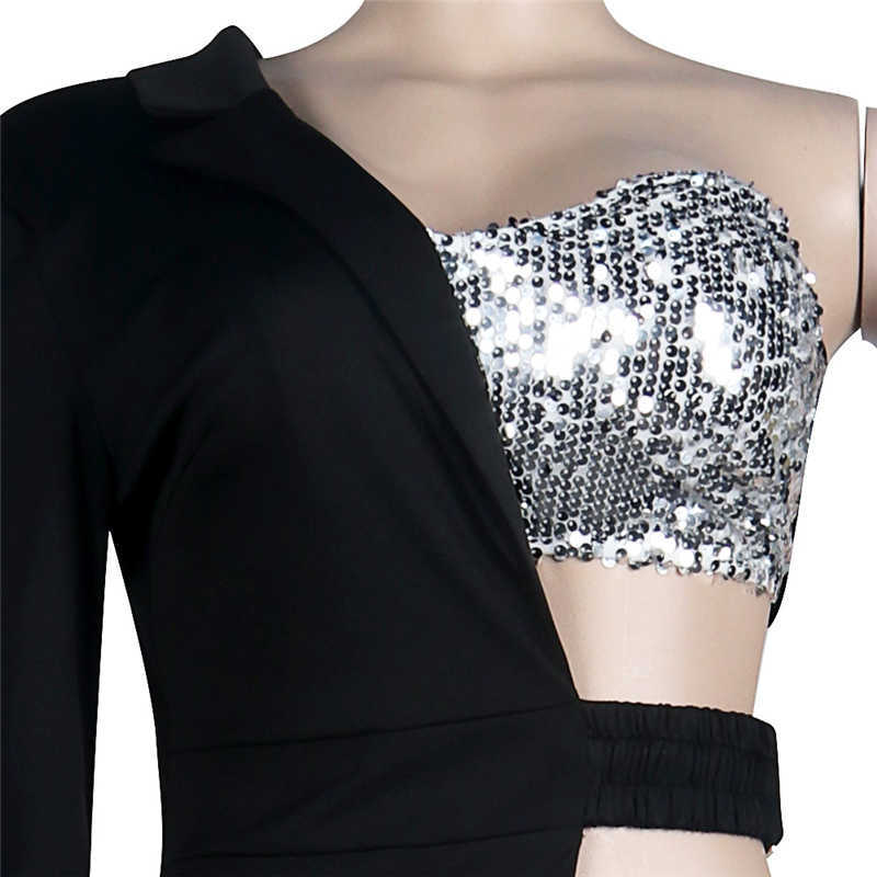 Two Piece Women's Pants Gold Sliver Sequin 3 Piece Set Women Blazer Coat Crop Top Shorts Sets Night Party Sexy Club Outfits Birthday Matching Set