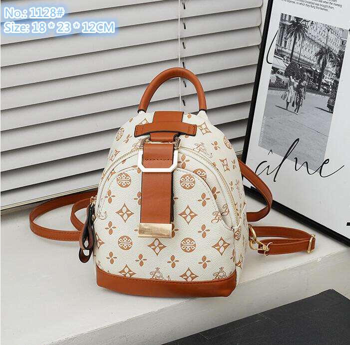 Wholesale factory ladies shoulder bag 3 colors street trend mini backpack cute fashion printed handbag personalized belt decoration women messenger bags