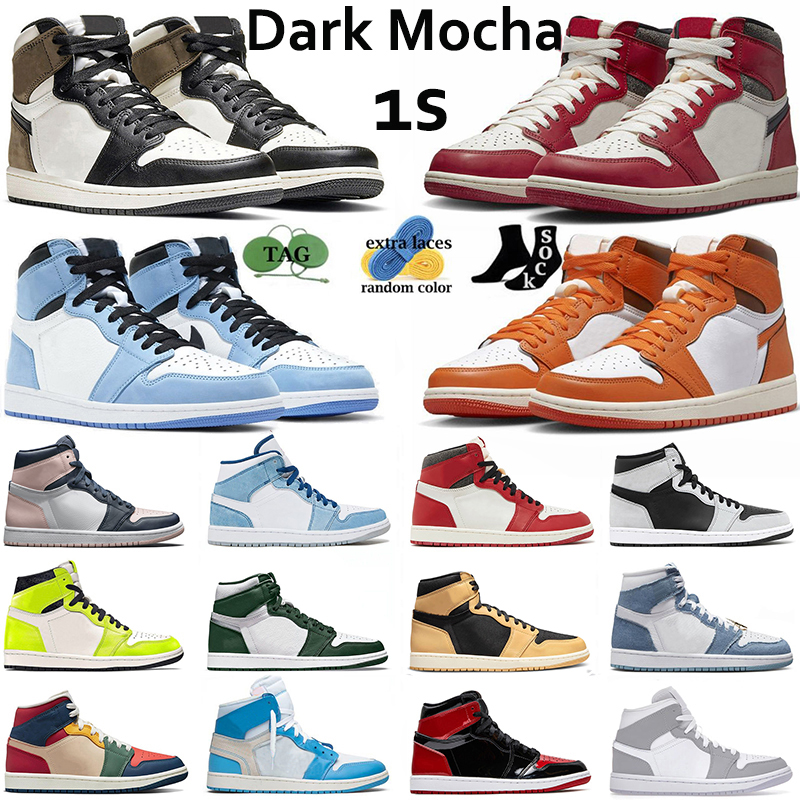 Mens Women 1 high OG Denim basketball shoes jumpman 1s White Lost Found University Blue Starfish dark mocha bred patent sneakers trainers sport, 29 visionaire 36-46 95 1
Mens Women 1 high OG Denim basketball shoes jumpman 1s White Lost Found University Blue Starfish dark mocha bred patent sneakers trainers sport, 29 visionaire 36-46 95 1