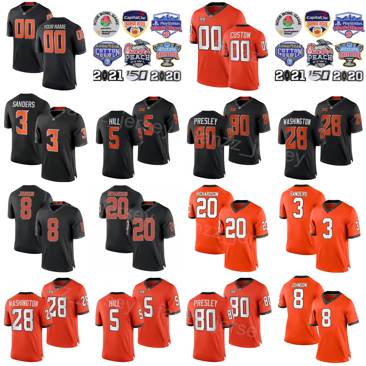 NCAA Football Oklahoma State Cowboys College 5 Justice Hill Jersey 28 James Washington 3 Marcell Ateman 17 Dillon Stoner 14 Bryce Balous 45 Chad Whitener University, Black
NCAA Football Oklahoma State Cowboys College 5 Justice Hill Jersey 28 James Washington 3 Marcell Ateman 17 Dillon Stoner 14 Bryce Balous 45 Chad Whitener University, Black