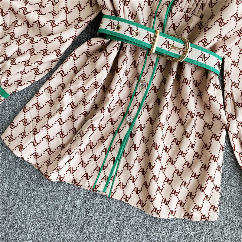 Women's Two Piece Pants Fashion Vintage Two Piece Set 2022 Summer Turn Down Collar Long Sleeves Blouse Lady Tops Shorts Women Vintage Printed Clo