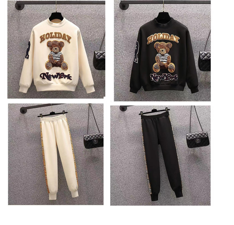 Women Casual Tracksuits Womens Two Piece Set Spring Autumn New Long Sleeve Stitching Sweatsuit Girl Bear Jogging Tech Fleece Sportwear Hoodies and Pants size M-4XL
Women Casual Tracksuits Womens Two Piece Set Spring Autumn New Long Sleeve Stitching Sweatsuit Girl Bear Jogging Tech Fleece Sportwear Hoodies and Pants size M-4XL
