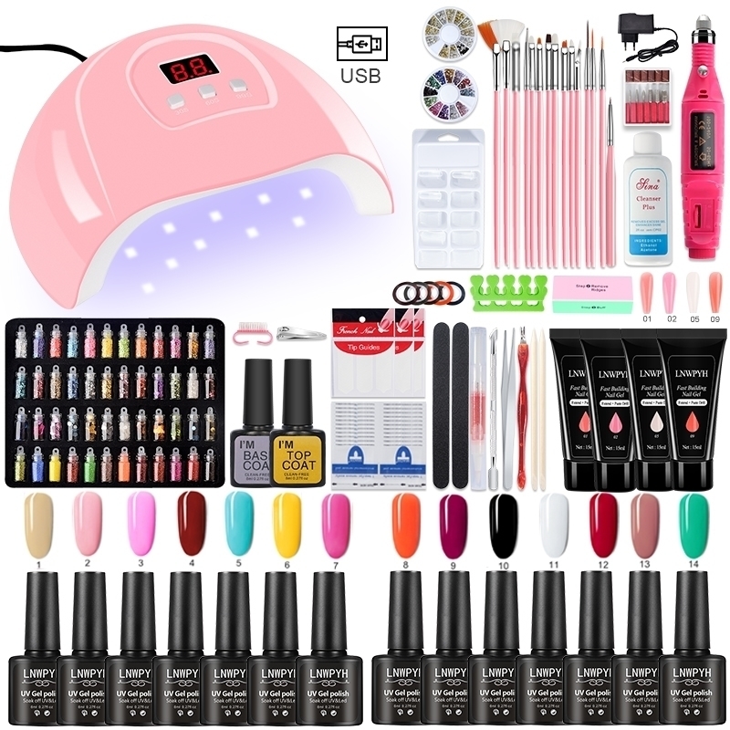 Nail Art Kits Poly Gel Kit Professional Set With 54366W UV Lamp Acrylic Extension Polish All For Manicure Tools 221013
Nail Art Kits Poly Gel Kit Professional Set With 54366W UV Lamp Acrylic Extension Polish All For Manicure Tools 221013