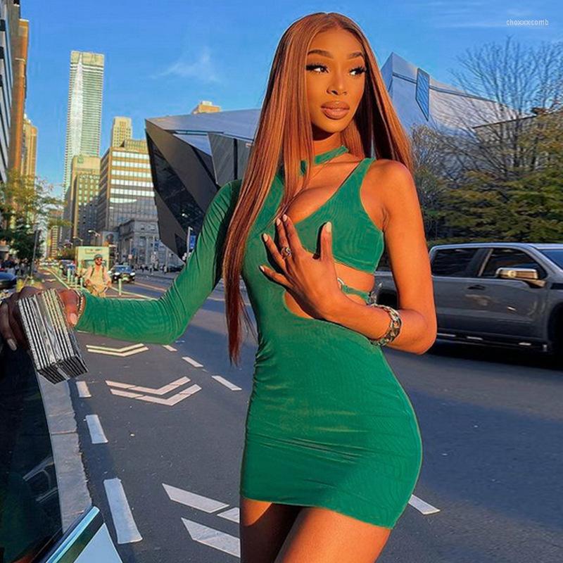 Casual Dresses Sexy Hollow Waist Dress Green Summer 2022 INS Evening Party Fashion Mini Stretch Slim Inclined Shoulder Bandage, Green dress
Casual Dresses Sexy Hollow Waist Dress Green Summer 2022 INS Evening Party Fashion Mini Stretch Slim Inclined Shoulder Bandage, Green dress