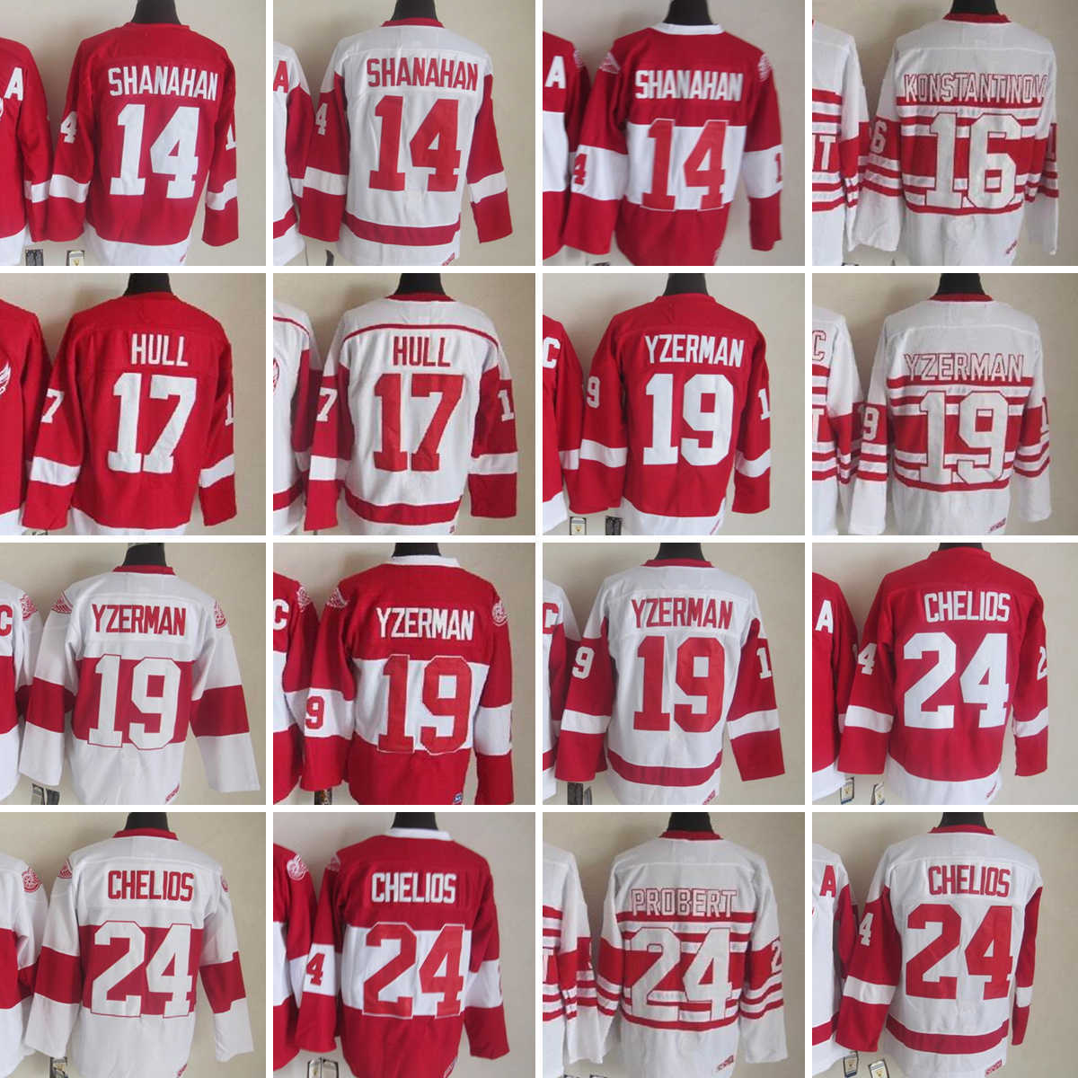 1926-1999 Movie Retro CCM Hockey Jersey Embroidery 19 Steve Yzerman 24 Chris Chelios 17 Brett Hull 14 Brendan Shanahan 16 Vladimir Konstantinov Vintage Jerseys, Separatejerseys. tell me on order
1926-1999 Movie Retro CCM Hockey Jersey Embroidery 19 Steve Yzerman 24 Chris Chelios 17 Brett Hull 14 Brendan Shanahan 16 Vladimir Konstantinov Vintage Jerseys, Separatejerseys. tell me on order