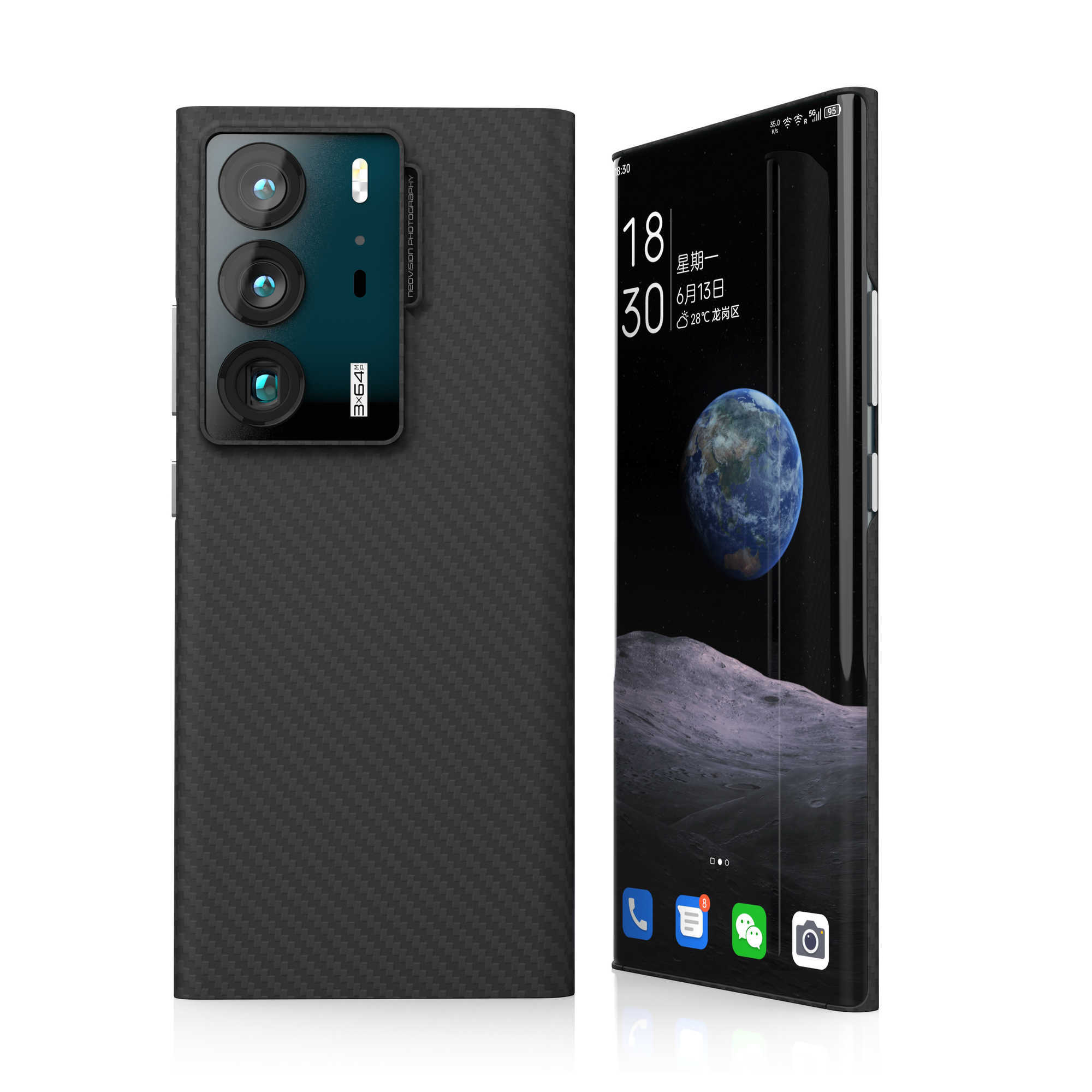Cell Phone Cases Real Pure Carbon Fiber For ZTE Axon 40 Ultra Original Official Design Aramid Cover for 40 Pro 5G W221014