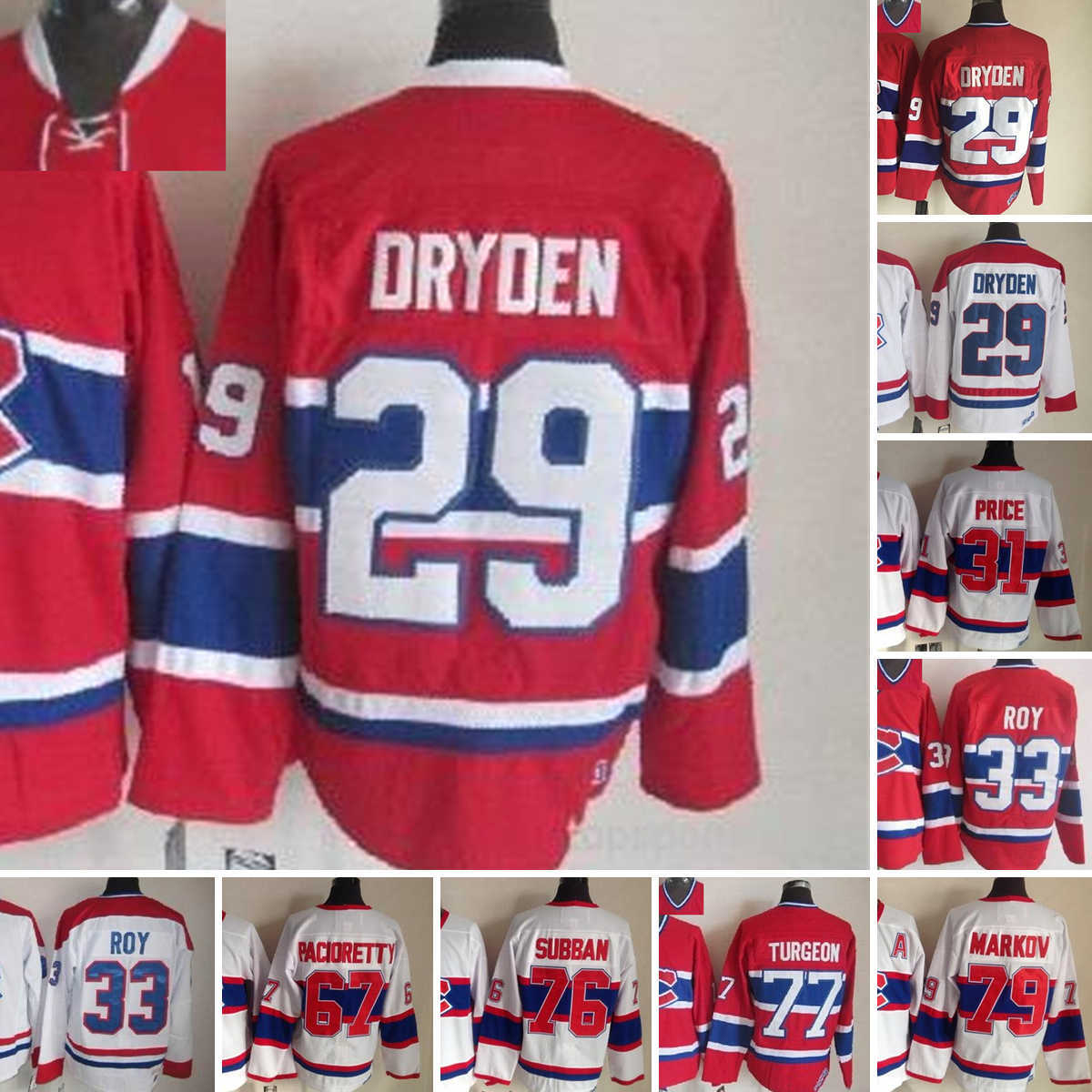 1909-1999 Movie Retro CCM Hockey Jersey Embroidery 29 Ken Dryden 33 Patrick Roy 31 Carey Price 67 Max Pacioretty 76 PK Subban 77 Pierre Turgeon 79 Andrei Markov, Separatejerseys. tell me on order
1909-1999 Movie Retro CCM Hockey Jersey Embroidery 29 Ken Dryden 33 Patrick Roy 31 Carey Price 67 Max Pacioretty 76 PK Subban 77 Pierre Turgeon 79 Andrei Markov, Separatejerseys. tell me on order