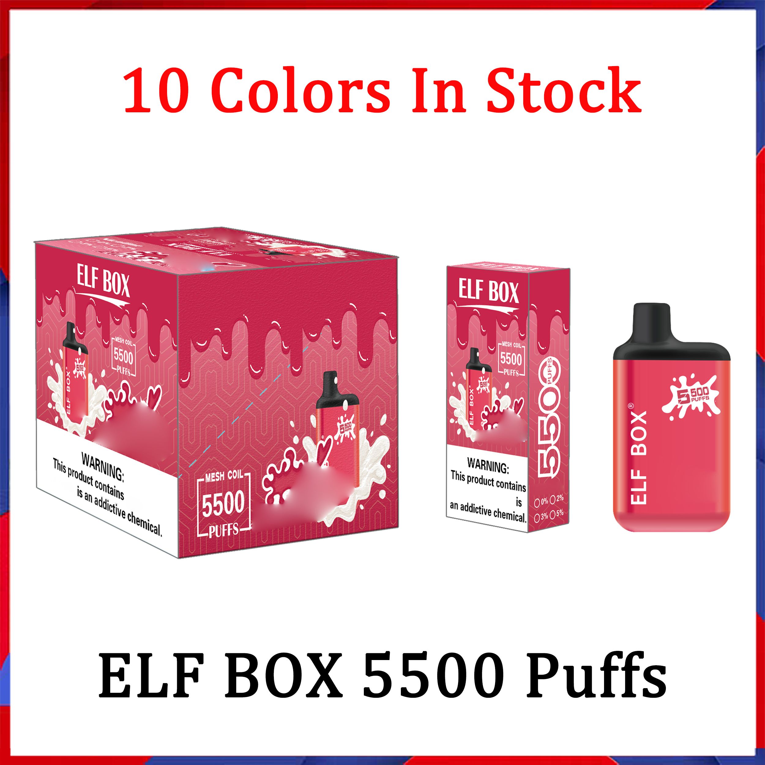 Electronics Cigarettes DOLODA ELF BOX 5500 Puffs Rechargeable 650mah Battery Disposable Vape Pen Device Kit Bar 13ml Pre-filled Cartridges Mesh Coil
Electronics Cigarettes DOLODA ELF BOX 5500 Puffs Rechargeable 650mah Battery Disposable Vape Pen Device Kit Bar 13ml Pre-filled Cartridges Mesh Coil