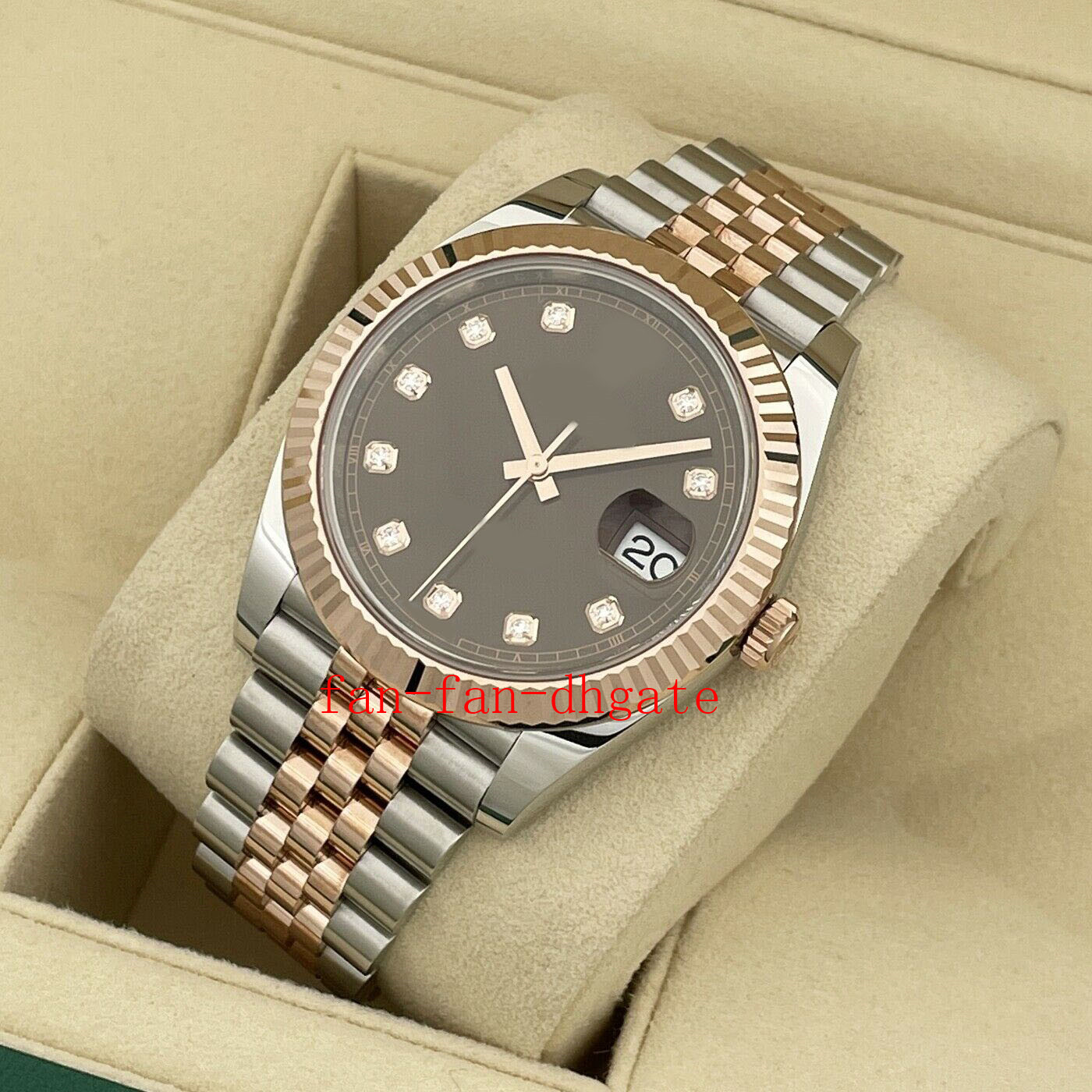 With Box Papers high-quality Watch New Version 41mm Chocolate Diamond 126331 EveRose Gold Complete Mechanical Automatic Men's watch
With Box Papers high-quality Watch New Version 41mm Chocolate Diamond 126331 EveRose Gold Complete Mechanical Automatic Men's watch