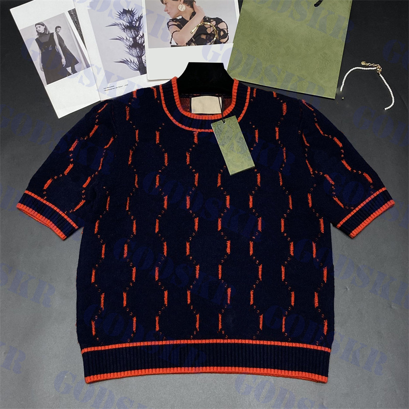 Short Sleeve Sweater Womens Tees Letter Jacquard Tops Pullover Knitted T Shirt Two Colors, Pls contact me real pic
Short Sleeve Sweater Womens Tees Letter Jacquard Tops Pullover Knitted T Shirt Two Colors, Pls contact me real pic