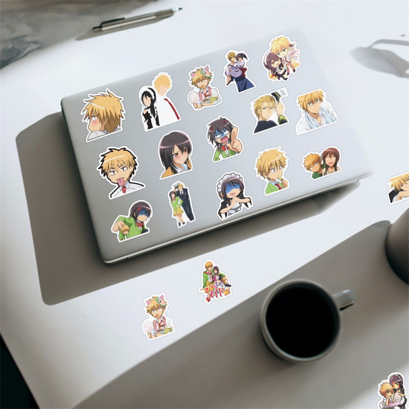 50PCS anime Maid Sama Stickers Ayuzawa Misaki usui takumi Graffiti Kids Toy Skateboard car Motorcycle Bicycle Sticker Decals Wholesale
