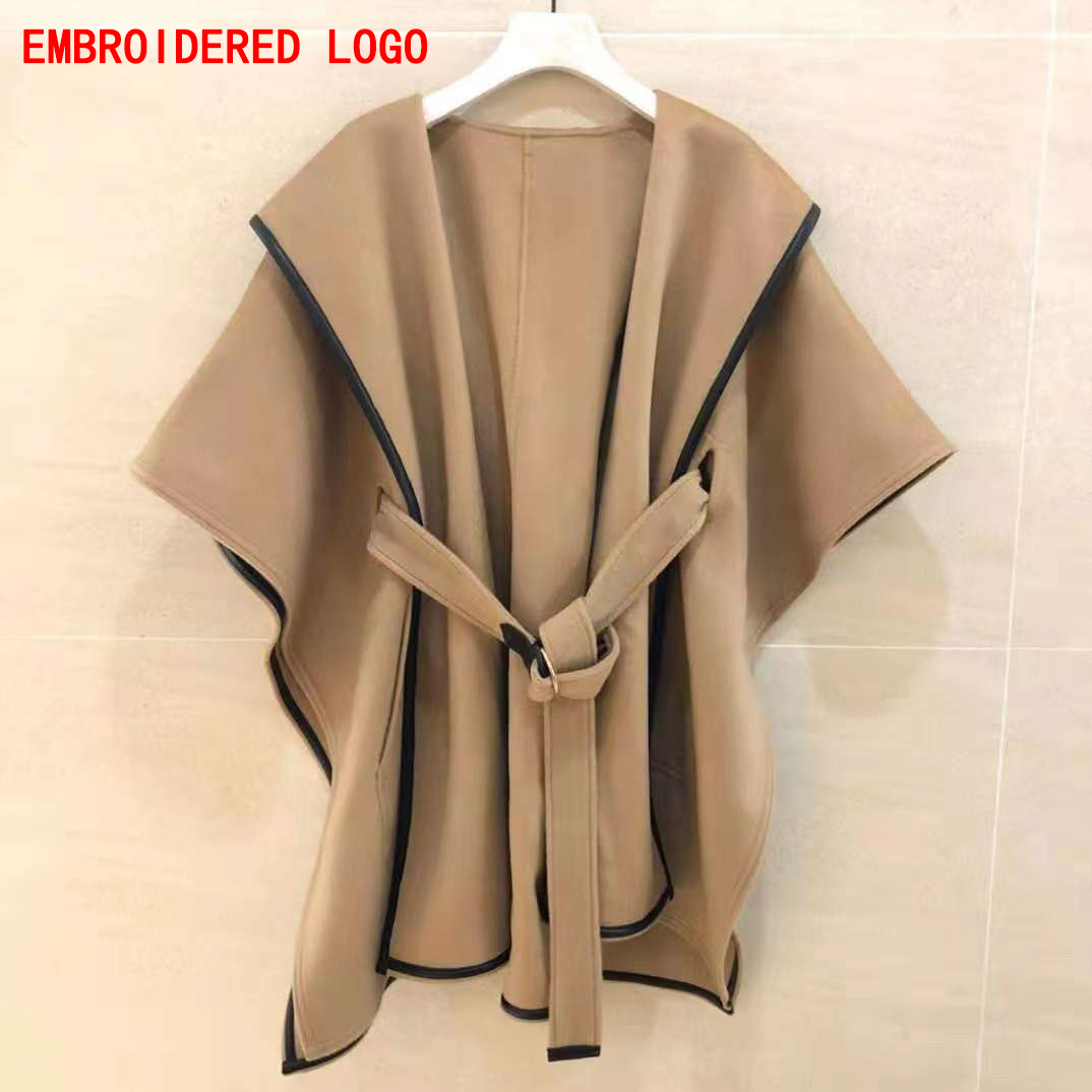 Womens Wool Jacket winter Fashion Overcoats Classic logo embroidery Print Coats Casual Windproof Outerwear luxury brand both side use Hooded cloak bathrobe coat, Gray
Womens Wool Jacket winter Fashion Overcoats Classic logo embroidery Print Coats Casual Windproof Outerwear luxury brand both side use Hooded cloak bathrobe coat, Gray