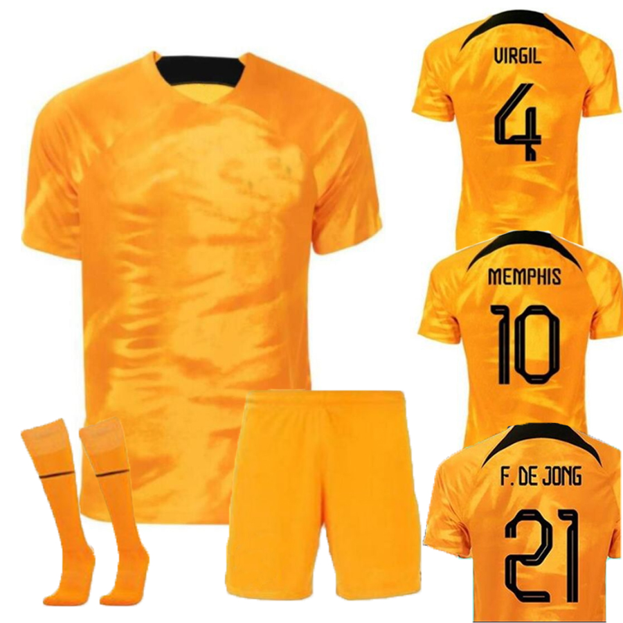 MEMPHIS 2022 23 soccer jerseys Hollan d football shirts men kids kit World Cup DE JONG DE LIGT WIJNALDUM VAN DIJK DUMFRIES maillot camiseta camisa futebol uniform sets, 22 23 yellow home jersey kit (netherla..
MEMPHIS 2022 23 soccer jerseys Hollan d football shirts men kids kit World Cup DE JONG DE LIGT WIJNALDUM VAN DIJK DUMFRIES maillot camiseta camisa futebol uniform sets, 22 23 yellow home jersey kit (netherla..