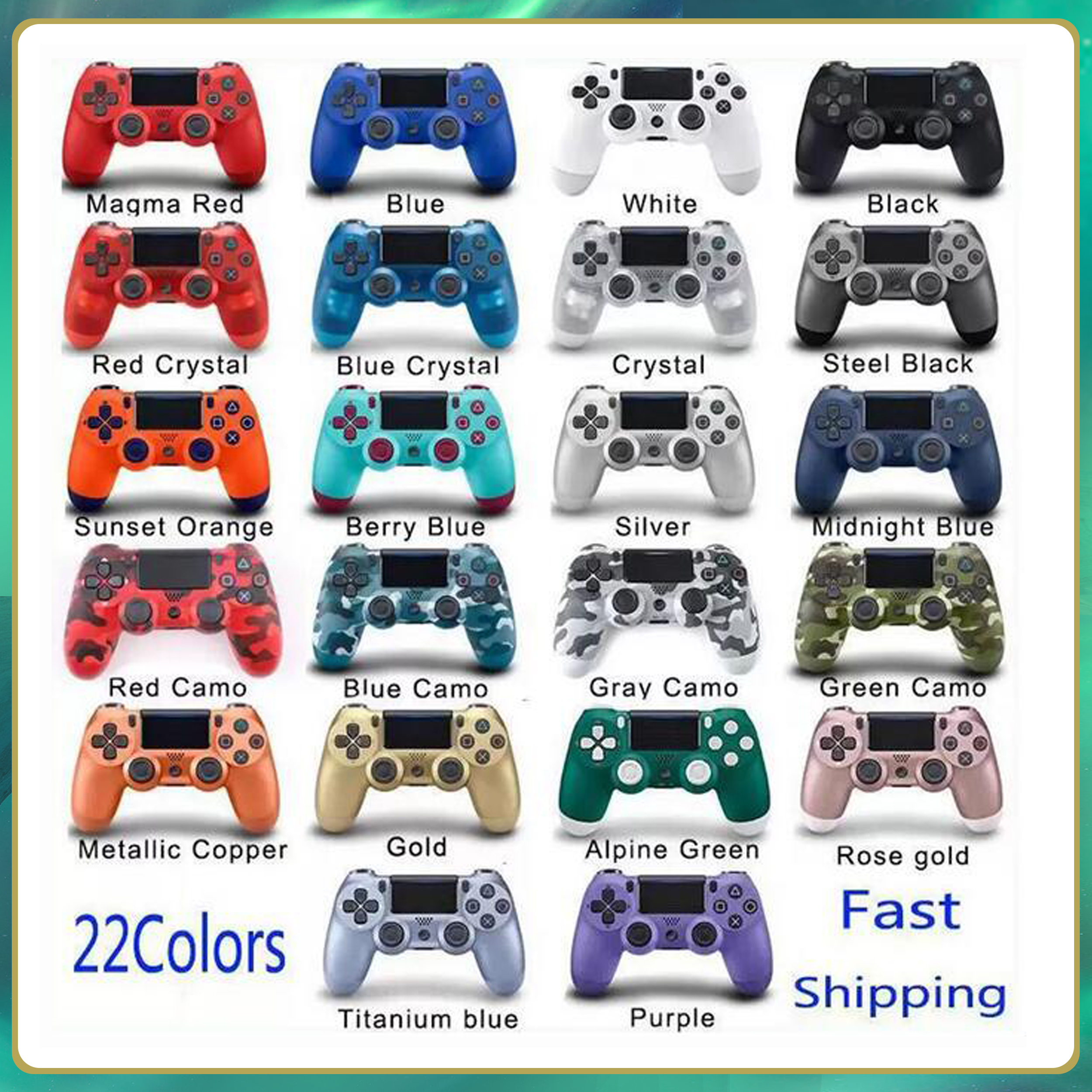Logo PS4 Wireless Controller Gamepad 22 colors For PS4 Vibration Sony Joystick Game pad GameHandle Controllers Play Station With Retail Box PS5
Logo PS4 Wireless Controller Gamepad 22 colors For PS4 Vibration Sony Joystick Game pad GameHandle Controllers Play Station With Retail Box PS5