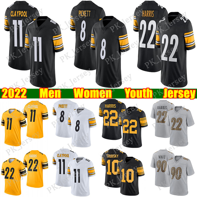 22 Najee Harris 8 Kenny Pickett Football Jersey Mitchell Trubisky Diontae Johnson Chase Claypool Pat Freiermuth TJ Watt George Pickens Minkah Fitzpatrick jerseys, Yellow men
22 Najee Harris 8 Kenny Pickett Football Jersey Mitchell Trubisky Diontae Johnson Chase Claypool Pat Freiermuth TJ Watt George Pickens Minkah Fitzpatrick jerseys, Yellow men