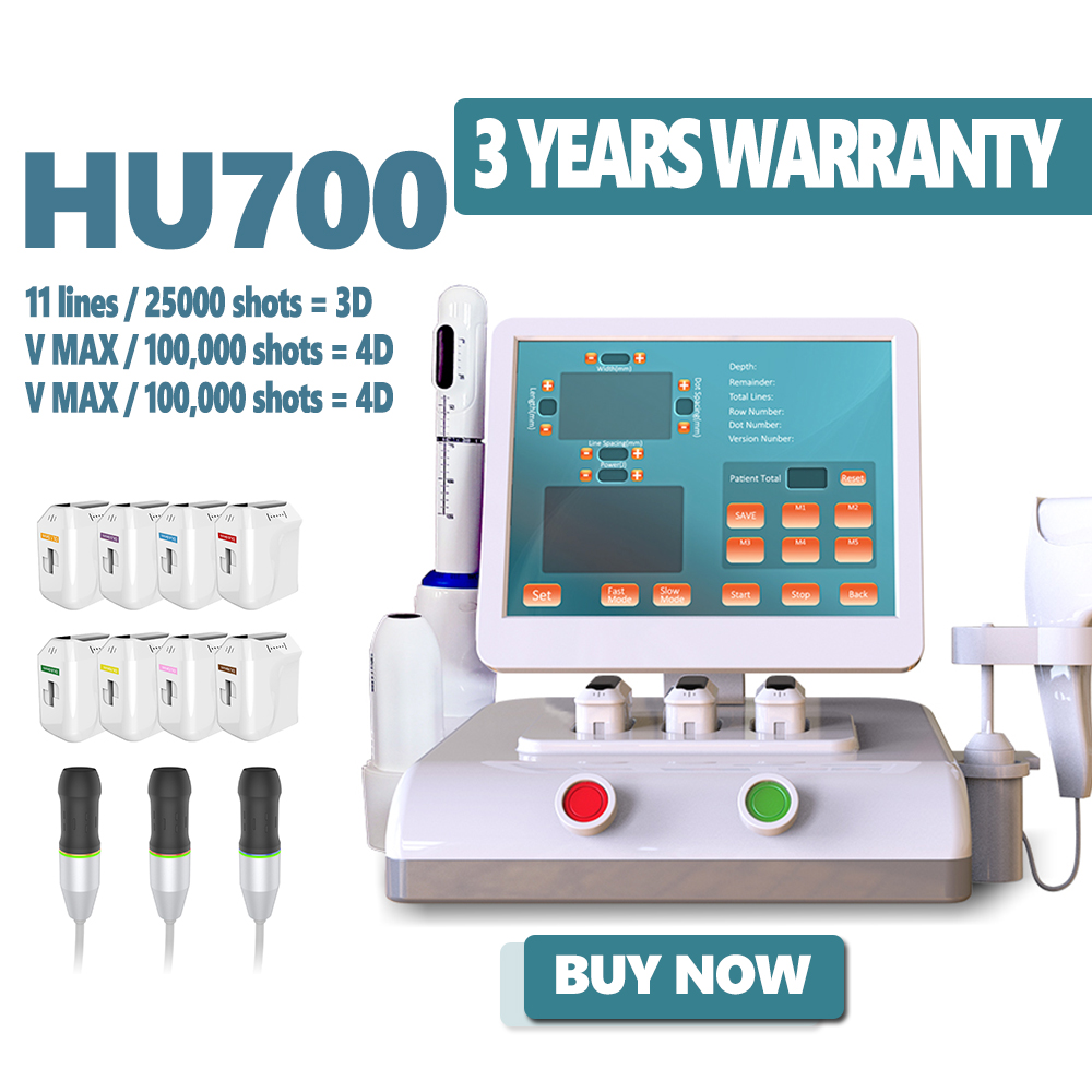 Portable HIFU Facelift Other Beauty Equipment Total 11 cartridges 100000 Shots Facial Wrinkle Removal Machine Price For Salon