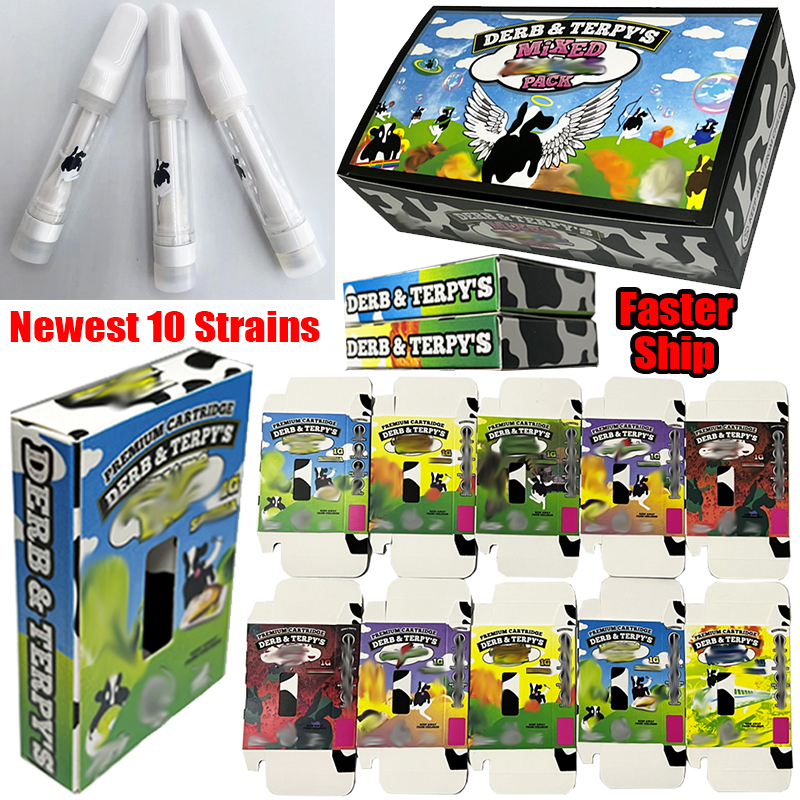 Full Ceramic DERB & TERPY'S Vape Cartridges White Coil D8 1.0ml Vaporizer 10 Strains Empty Cartridge 510 Thread Oil Carts Vapes Pen E Cigarettes Atomizers Packaging
Full Ceramic DERB & TERPY'S Vape Cartridges White Coil D8 1.0ml Vaporizer 10 Strains Empty Cartridge 510 Thread Oil Carts Vapes Pen E Cigarettes Atomizers Packaging