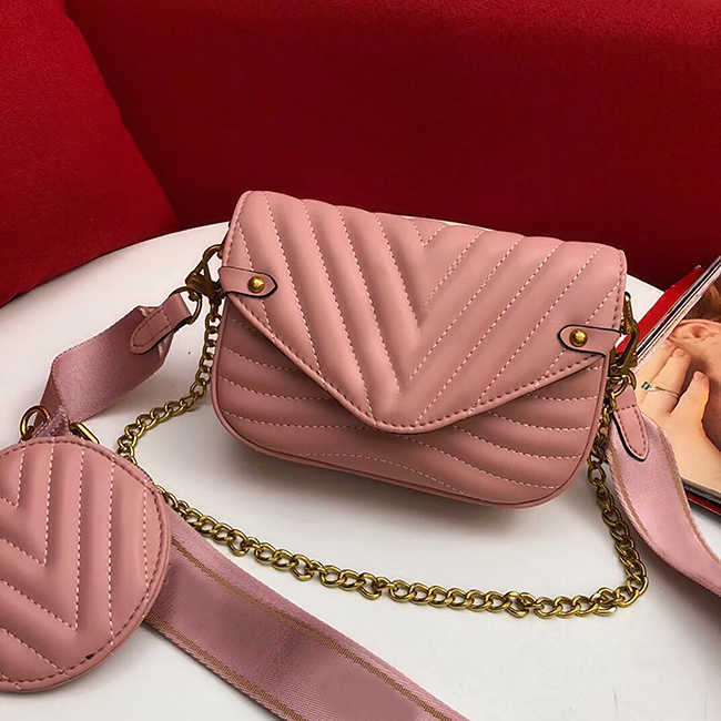 Leather Shoulder handbag Bags New womens purse Wave Genuine leather cross body bag twin set satchel handbags for men presbyopic mini package