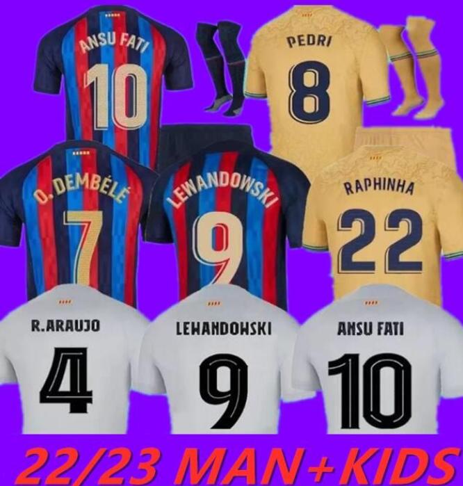 22 23 Camisetas de football soccer jersey PEDRI LEWANDOWSKI GAVI 2022 2023 FC ANSU FATI FERRAN RAPHINHA barcelona DEST football shirt men barca kit kids equipments 82, 22/23 away kids+socks
22 23 Camisetas de football soccer jersey PEDRI LEWANDOWSKI GAVI 2022 2023 FC ANSU FATI FERRAN RAPHINHA barcelona DEST football shirt men barca kit kids equipments 82, 22/23 away kids+socks