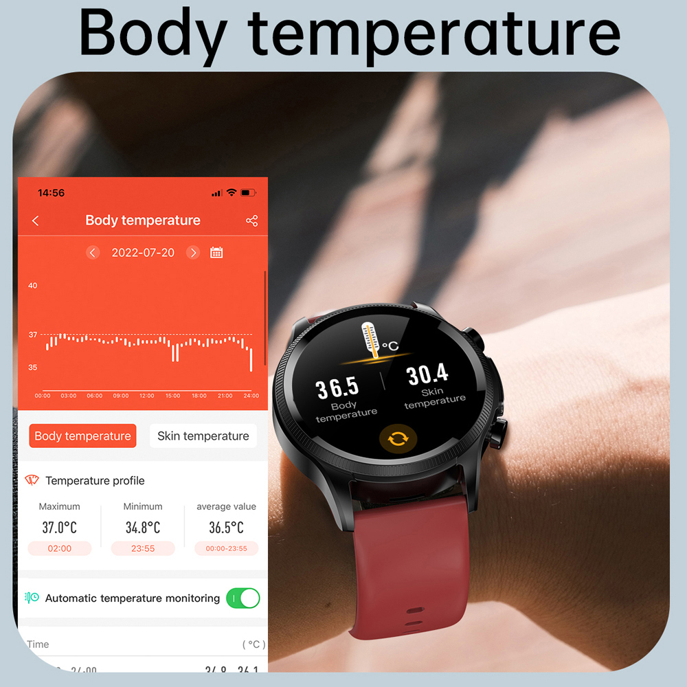 Smart Watches Cardica Blood Smart Watch ECG Monitoring Blood Pressure Body Temperature Smartwatch Men IP68 Waterproof Fitn8498264