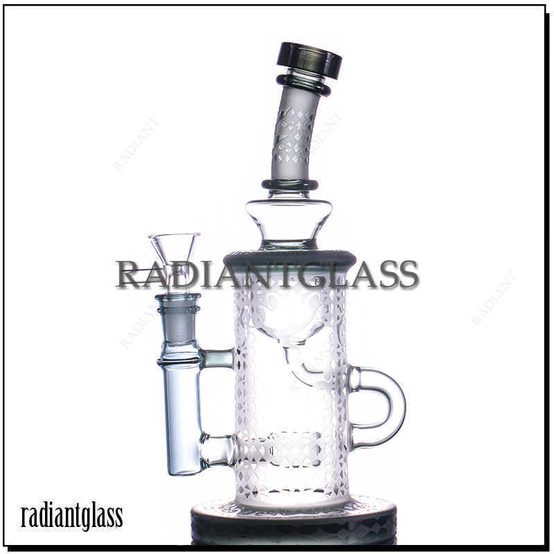 Hookahs Carved Glass Recycler Bong 9.6 inches Inline Percolator Matte Thick Glass Bongs Sand Blast Wholesale Bent Type
Hookahs Carved Glass Recycler Bong 9.6 inches Inline Percolator Matte Thick Glass Bongs Sand Blast Wholesale Bent Type