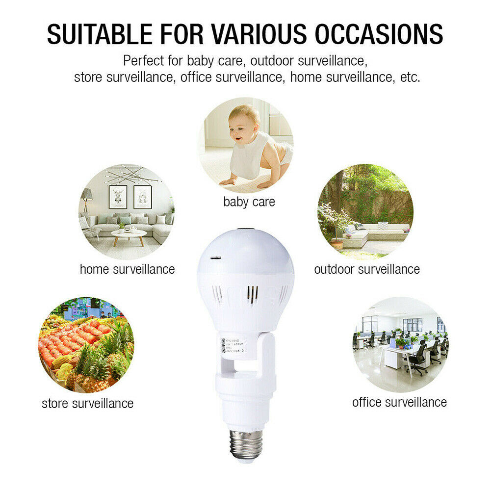 Other Electronics wyn 360° Panoramic Hidden Wifi IP Camera Light Bulb Home Security Lamp Cam
Other Electronics wyn 360° Panoramic Hidden Wifi IP Camera Light Bulb Home Security Lamp Cam