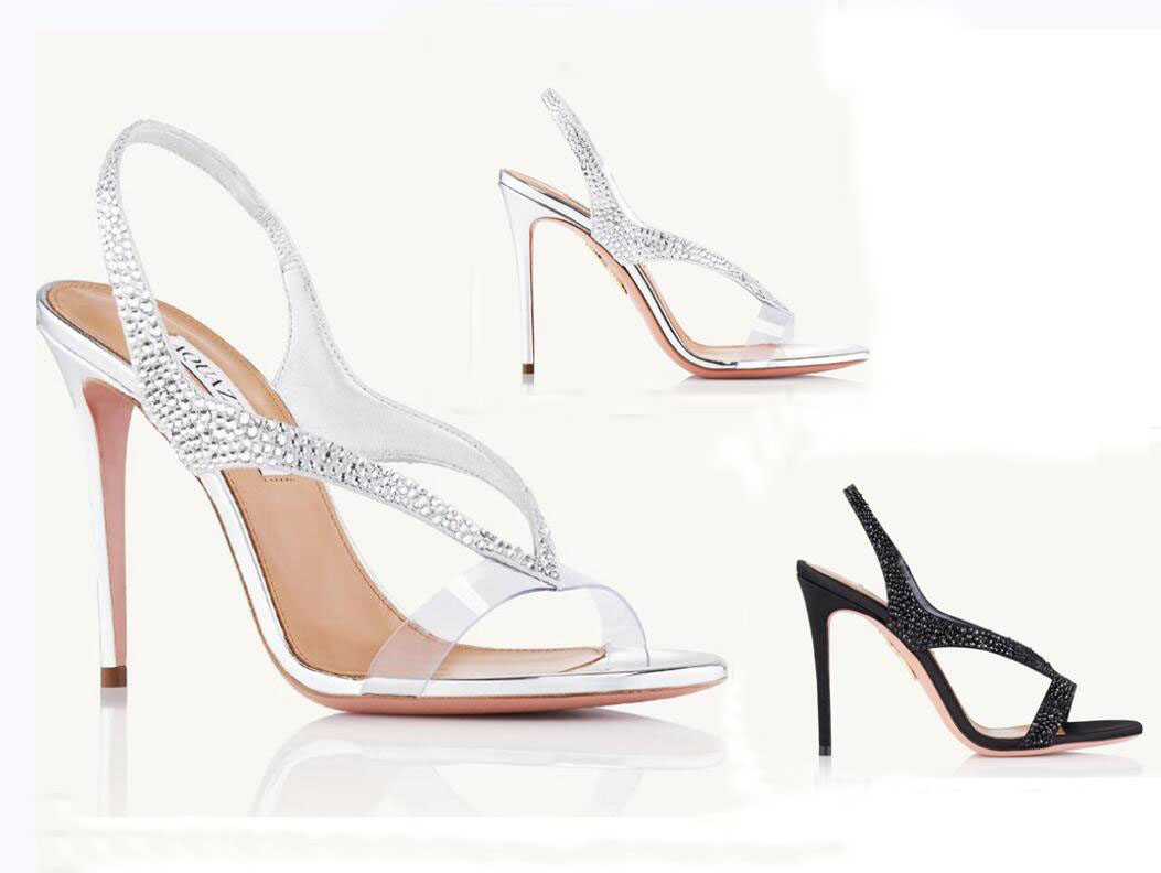 Aquazzuras PVC designers womens sandals Izzy Plexi Sandal Heels crysta buckle party wedding dress shoes heel sexy back strap leather sole sandal BOX 35-43
Aquazzuras PVC designers womens sandals Izzy Plexi Sandal Heels crysta buckle party wedding dress shoes heel sexy back strap leather sole sandal BOX 35-43