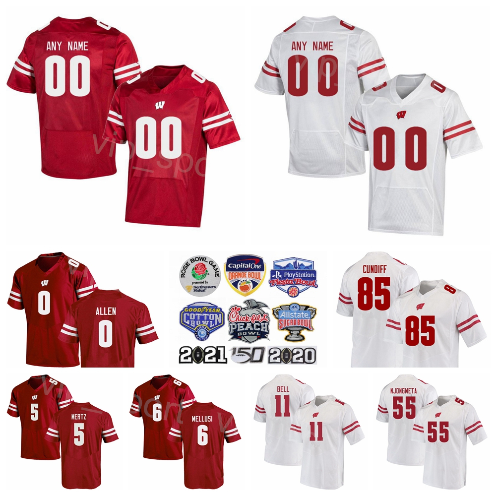 NCAA Wisconsin Badgers Jersey College Football University 5 Graham Mertz 0 Braelon Allen 1 Chez Mellusi 11 Skyler Bell 55 Maema Njongmeta 85 Clay Cundiff Breathable, Red
NCAA Wisconsin Badgers Jersey College Football University 5 Graham Mertz 0 Braelon Allen 1 Chez Mellusi 11 Skyler Bell 55 Maema Njongmeta 85 Clay Cundiff Breathable, Red