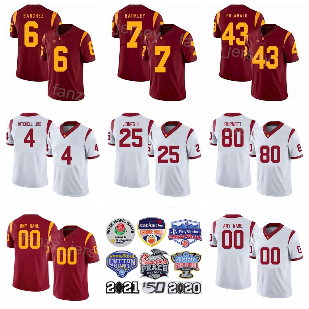 NCAA Football USC Trojans College 26 Travis Dye Jersey 6 Austin Jones 3 Addison 4 Williams 18 Eric Gentry 53 Shane Lee 13 Caleb Williams University Embroidery Uniform, White 
NCAA Football USC Trojans College 26 Travis Dye Jersey 6 Austin Jones 3 Addison 4 Williams 18 Eric Gentry 53 Shane Lee 13 Caleb Williams University Embroidery Uniform, White