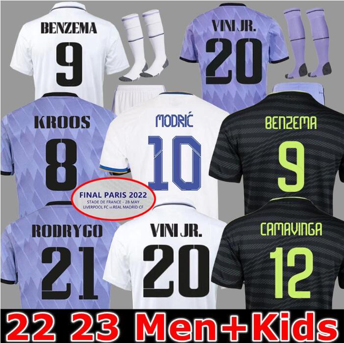 2023 BENZEMA Finals soccer jersey 21 22 23 football shirt Real Madrids CAMAVINGA ALABA MODRIC VALVERDE Fourth camiseta men kids 2021 2022 uniforms VINI JR TCHOUAMENI, 17/18 third ucl long 
2023 BENZEMA Finals soccer jersey 21 22 23 football shirt Real Madrids CAMAVINGA ALABA MODRIC VALVERDE Fourth camiseta men kids 2021 2022 uniforms VINI JR TCHOUAMENI, 17/18 third ucl long