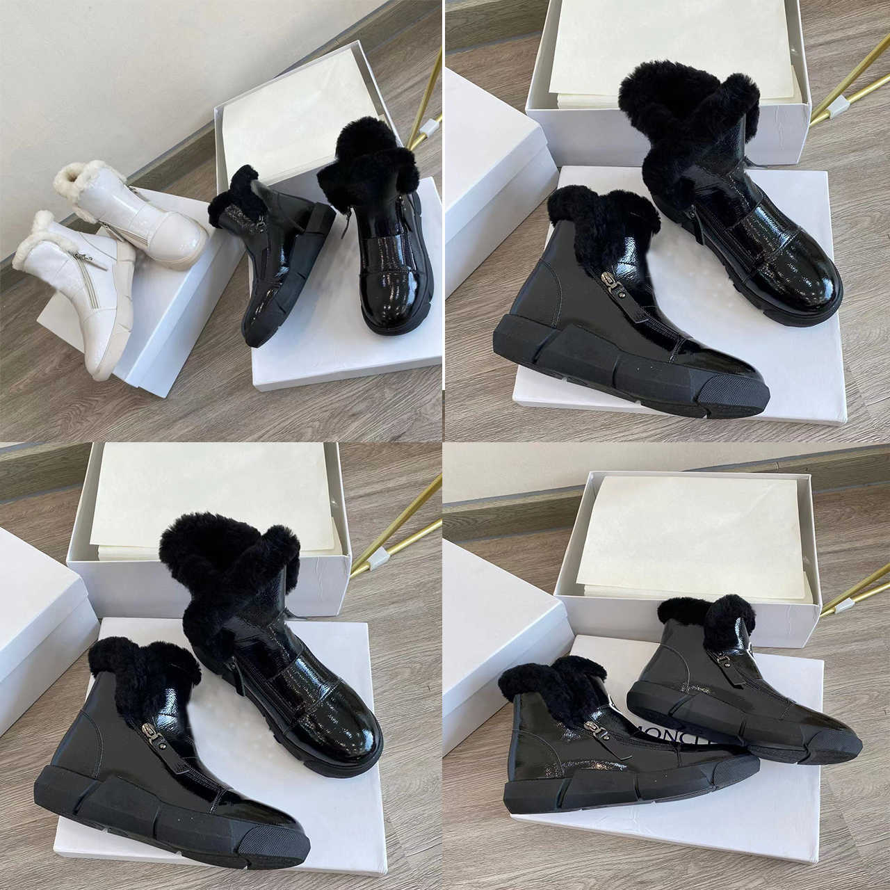 Designer Women Martin Winter Platform Black Snow Boots Wool Boots Womens Warm Boots Leather Ankle Boot Water Stain Resistant Mid-calf Non-slip Outsole Shoes NO416, Socks
Designer Women Martin Winter Platform Black Snow Boots Wool Boots Womens Warm Boots Leather Ankle Boot Water Stain Resistant Mid-calf Non-slip Outsole Shoes NO416, Socks
