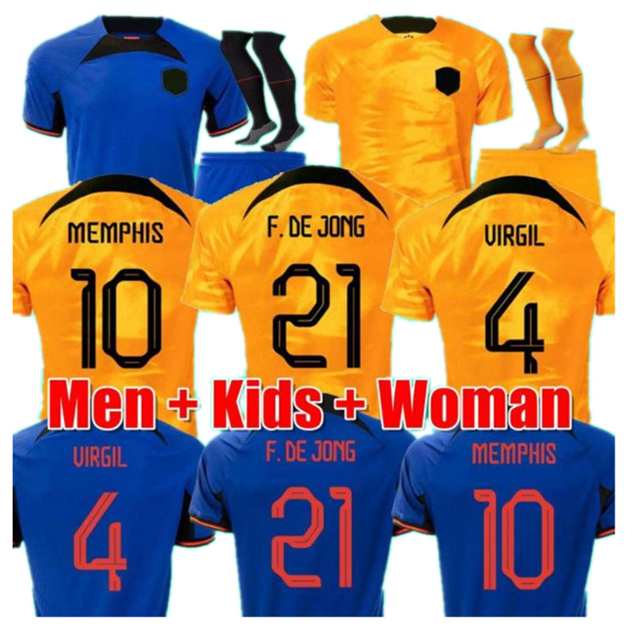 22 23Netherlands MEMPHIS soccer jersey DE JONG Holland DE LIGT WIJNALDUM VAN DIJK 2022football shirt Adult men kids kit DUMFRIES Woman, Aldult home
22 23Netherlands MEMPHIS soccer jersey DE JONG Holland DE LIGT WIJNALDUM VAN DIJK 2022football shirt Adult men kids kit DUMFRIES Woman, Aldult home