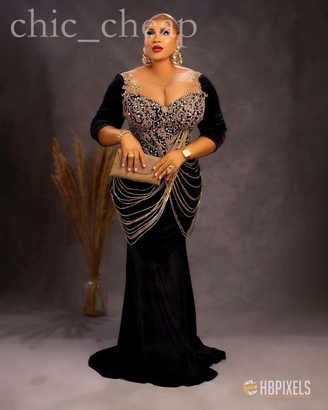 Arabic Aso Ebi Black Mermaid Prom Dresses Lace Beaded Crystals Evening Formal Party Second Reception Birthday Engagement Gowns Dress ZJ211