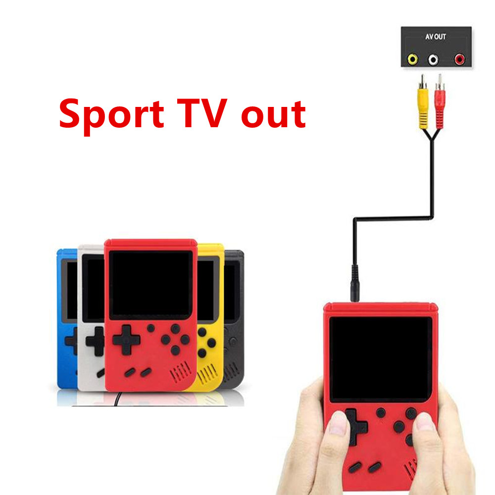 Handheld Game Players 400-in-1 Games Mini Portable Retro Video Game Console Support TV-Out AV Cable 8 Bit Colorful LCD