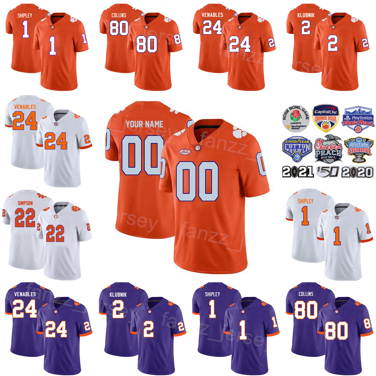 NCAA Football Clemson Tigers College Jersey 1 Will Shipley 2 Cade Klubnik 80 Beaux Collins 0 Antonio Williams 22 Trenton Simpson 24 Tyler Venables Team University, Orange
NCAA Football Clemson Tigers College Jersey 1 Will Shipley 2 Cade Klubnik 80 Beaux Collins 0 Antonio Williams 22 Trenton Simpson 24 Tyler Venables Team University, Orange