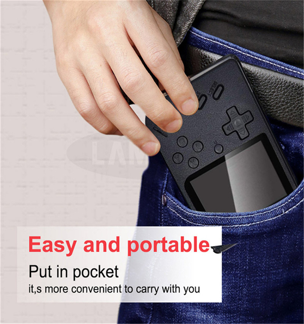 Handheld Game Players 400-in-1 Games Mini Portable Retro Video Game Console Support TV-Out AV Cable 8 Bit Colorful LCD