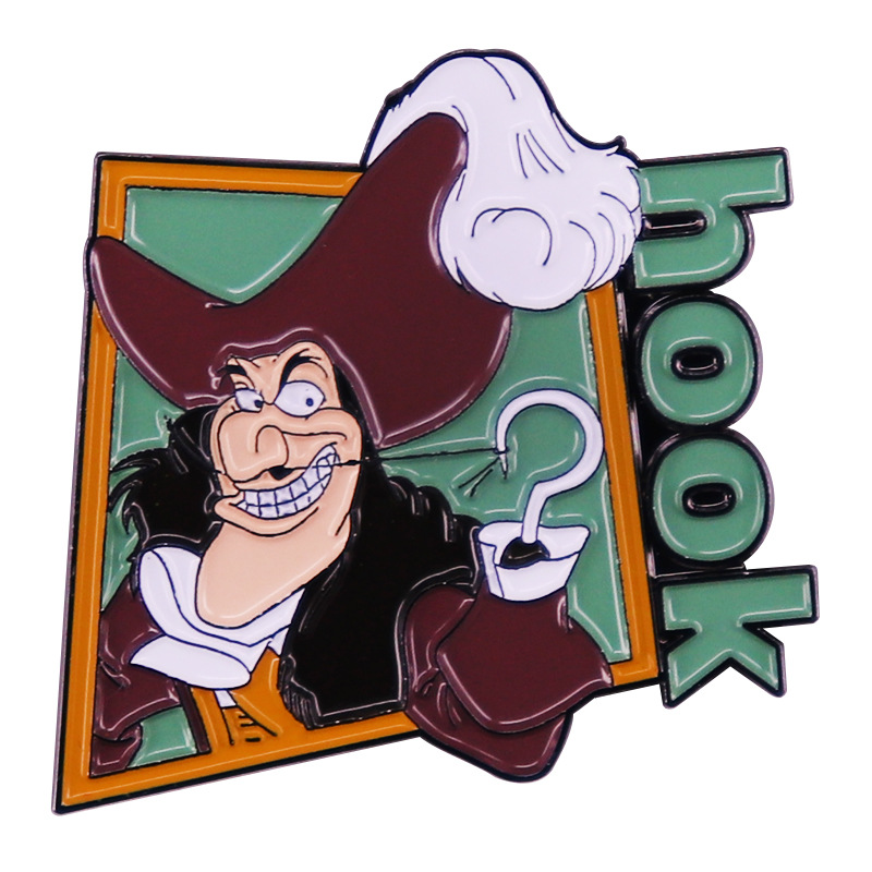 Captain Hook Captain Pirate brooch Cartoon pirate captain hook brooch peter pan animation villain metal badge accessory gift, As picture
Captain Hook Captain Pirate brooch Cartoon pirate captain hook brooch peter pan animation villain metal badge accessory gift, As picture