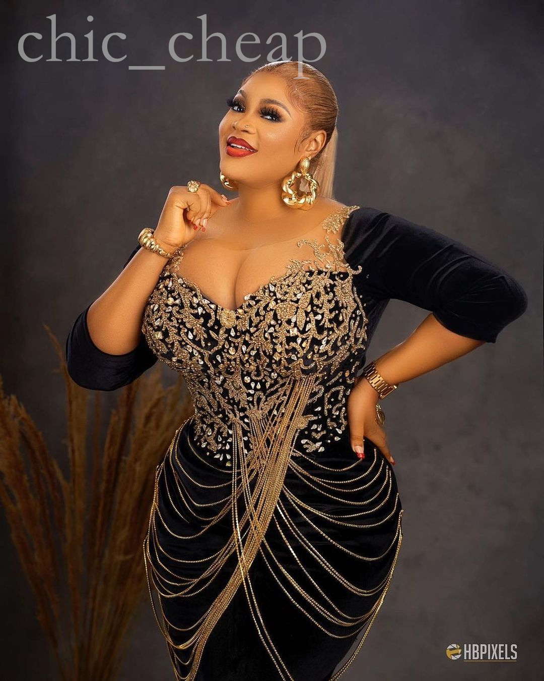 Arabic Aso Ebi Black Mermaid Prom Dresses Lace Beaded Crystals Evening Formal Party Second Reception Birthday Engagement Gowns Dress ZJ211