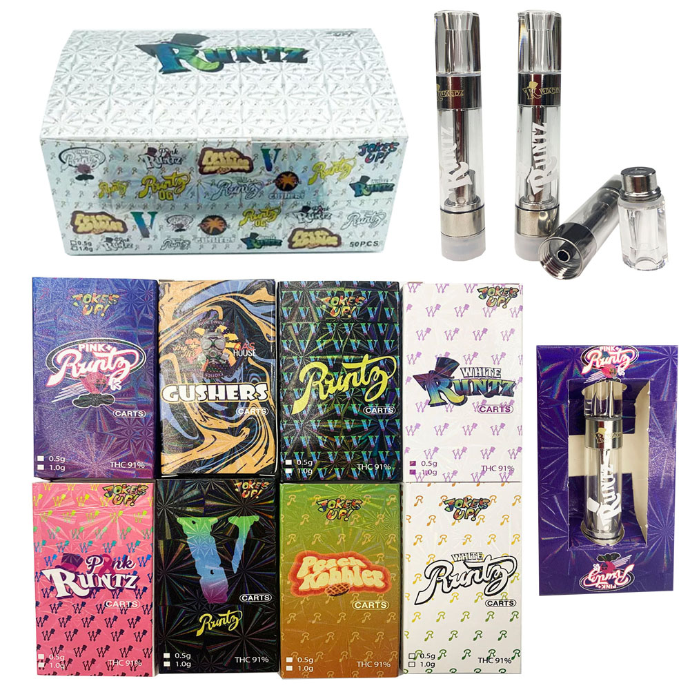RUNTZ Carts 1.0ml Empty Runty Vape Cartridges 510 Thread Atomizers Ceramic Coil Carts with packaging
RUNTZ Carts 1.0ml Empty Runty Vape Cartridges 510 Thread Atomizers Ceramic Coil Carts with packaging