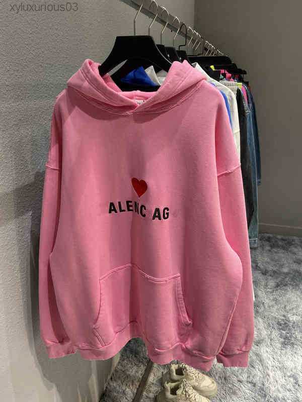 Hoodie Men Hooded Balencaigass High Version b Family Tanabata Limited Love Fleece Wearing Effect 2021fw Trend Couple Sweater and Wo, Pink
Hoodie Men Hooded Balencaigass High Version b Family Tanabata Limited Love Fleece Wearing Effect 2021fw Trend Couple Sweater and Wo, Pink