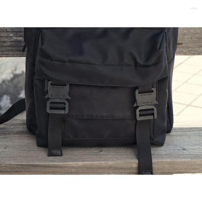 Backpack 20SS ALYX Backpacks Men Women High Quality Black Fashion 1017 9SM Bags Nylon Rubber Patch Zipper