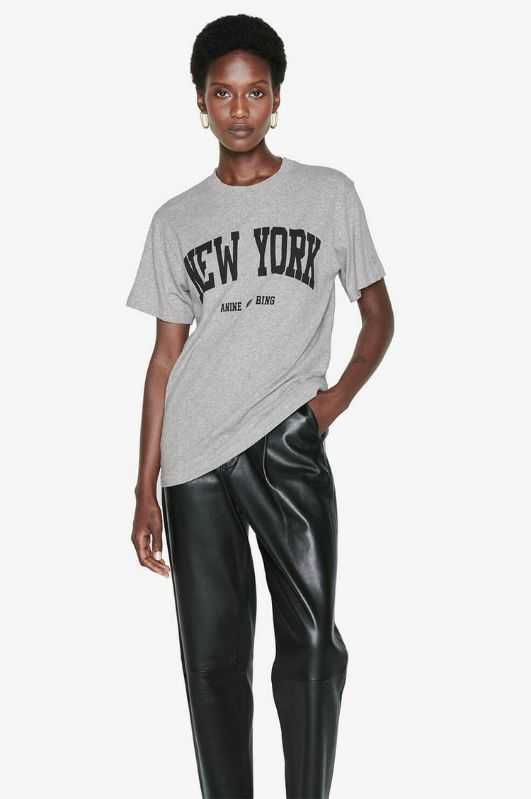 Designer Classic Anine Tshirt Bing Women Letter Print Sleeve Embroidery Cotton Short Sleeve Tshirt Tees S6IM, New york flower ash
Designer Classic Anine Tshirt Bing Women Letter Print Sleeve Embroidery Cotton Short Sleeve Tshirt Tees S6IM, New york flower ash