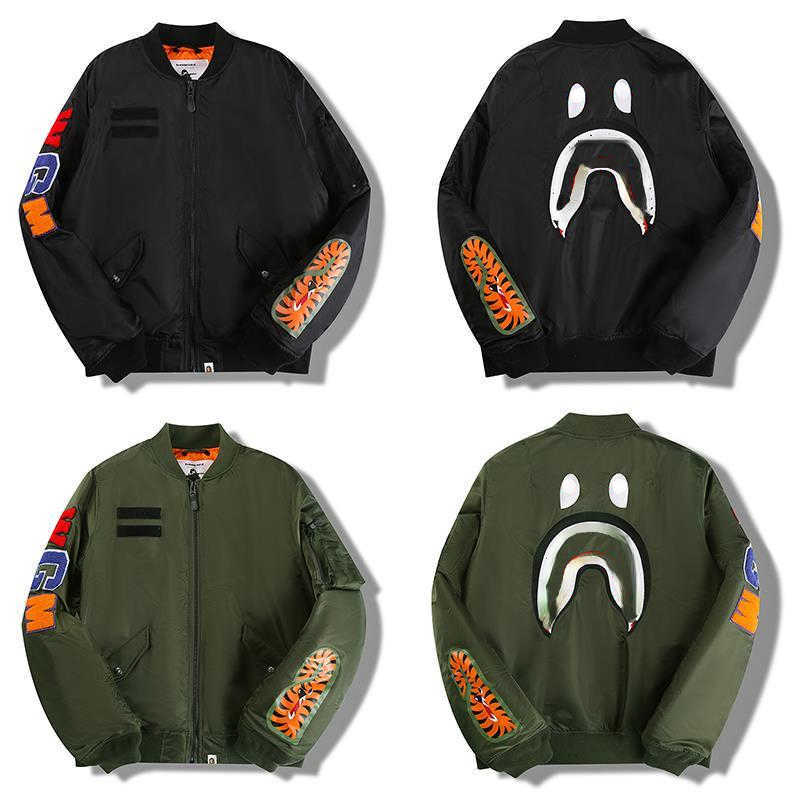 Apeman college jacket designer baseball jackets shark embroidered cardigan overcoat men women hip-hop loose windbreaker nylon thread zipper sportswear, Black
Apeman college jacket designer baseball jackets shark embroidered cardigan overcoat men women hip-hop loose windbreaker nylon thread zipper sportswear, Black