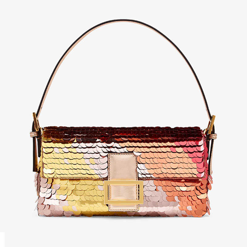 Sequin Baguette Crossbody bags for women Handbag Purse Cowhide Leather Removable Strap Gold Metal Magnetic Buckle Fashion Letters Cluth Armpit, 27x6x15cm
Sequin Baguette Crossbody bags for women Handbag Purse Cowhide Leather Removable Strap Gold Metal Magnetic Buckle Fashion Letters Cluth Armpit, 27x6x15cm