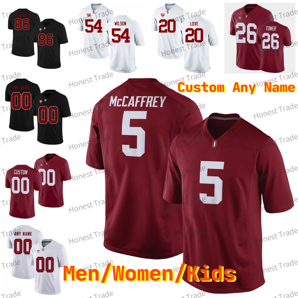 American College Football Wear Custom Stanford Football Jersey 5 Christian McCaffrey Andrew Luck David DeCastro Bryce Love NCAA College Red White Black Mens Women Y
American College Football Wear Custom Stanford Football Jersey 5 Christian McCaffrey Andrew Luck David DeCastro Bryce Love NCAA College Red White Black Mens Women Y