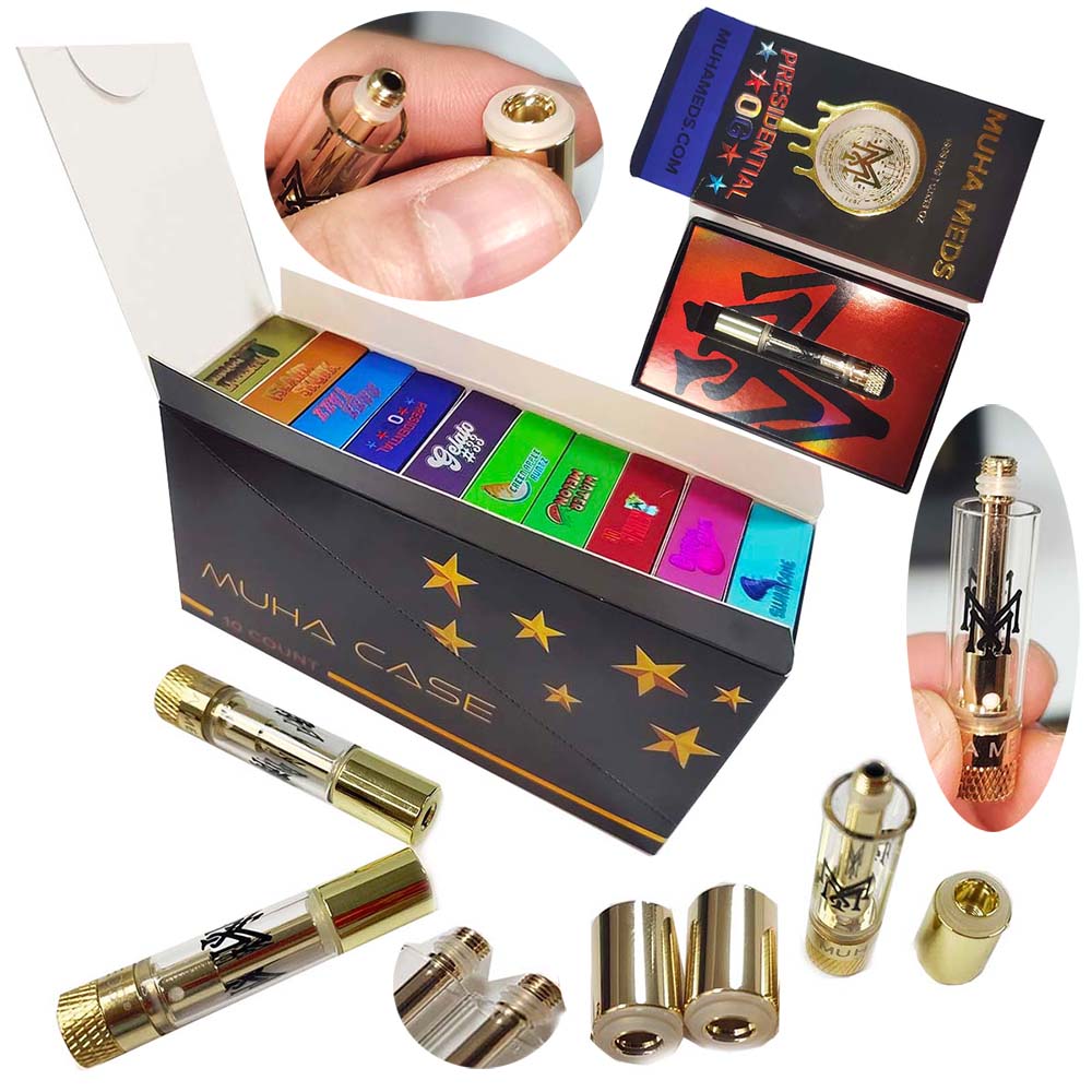 NEW MUHA MEDS Full Glass Atomizer 0.8ml Empty Vape Cartridges Cart 510 Thread Battery Atomizers 10 Strains Available Ceramic Coil Vapes Carts with packaging
NEW MUHA MEDS Full Glass Atomizer 0.8ml Empty Vape Cartridges Cart 510 Thread Battery Atomizers 10 Strains Available Ceramic Coil Vapes Carts with packaging