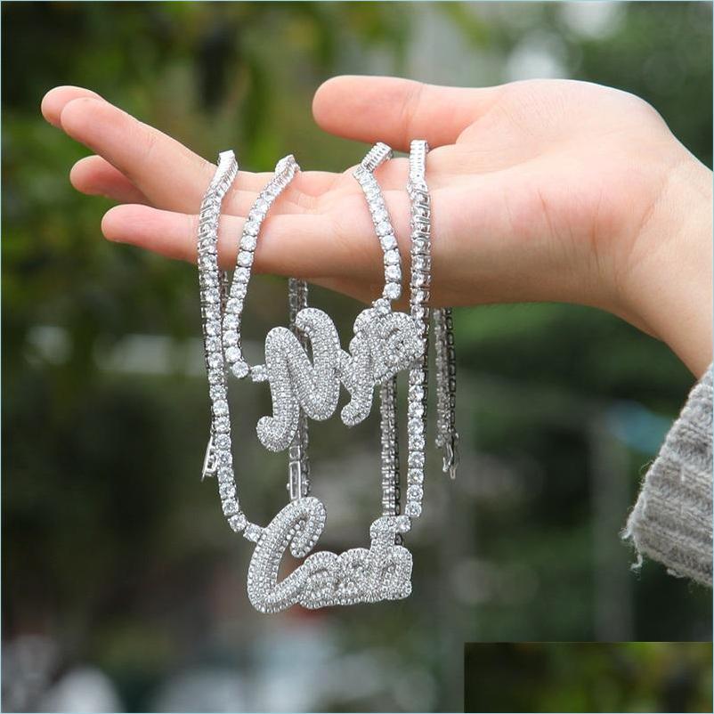 Pendant Necklaces Fashion Custome Name Letter Pendant Necklace Gold Plated Bling Icy With 4Mm 20Inch Tennis Chain Drop Delivery 2022 Dhk2U
Pendant Necklaces Fashion Custome Name Letter Pendant Necklace Gold Plated Bling Icy With 4Mm 20Inch Tennis Chain Drop Delivery 2022 Dhk2U
